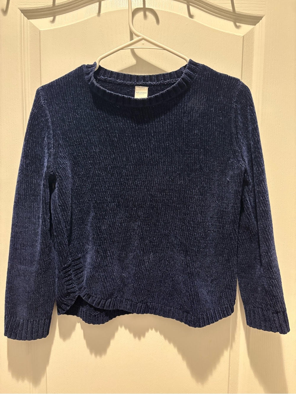 Arizona Jean Company Navy Chenille Long Sleeve Tee
